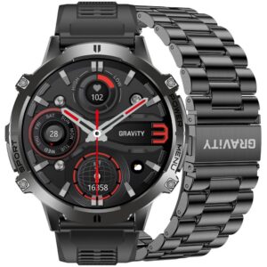 Smartwatch Gravity Czarny Pasek + Bransoleta GT42-1