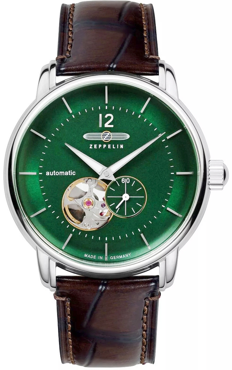 Zegarek Męski ZEPPELIN LZ120 Open Heart Automatic 8166-4 + BOX