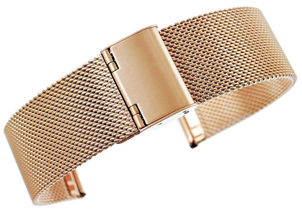 Bransoleta - Siatka Mesh Gold Rose 22JKIPRG 22 mm gr 2,0 mm
