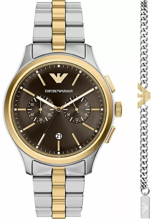 Zegarek Męski Emporio Armani Dario Chronograph AR80084SET + BOX