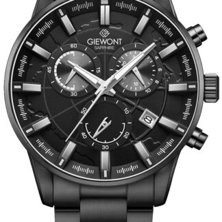 Zegarek Męski Giewont Chronograph Sapphire Czarny GW4580-B1