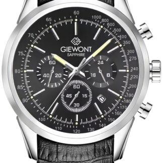 Zegarek Męski Giewont Chronograph Sapphire Srebrno Czarny GW7650-A2