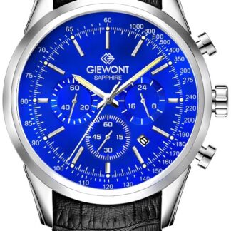 Zegarek Męski Giewont Chronograph Sapphire Srebrno Niebieski GW7650-A3