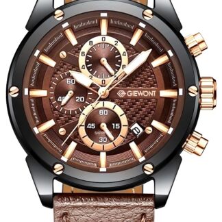 Zegarek Męski Giewont Chronograph Sapphire Czarno Brązowy GW8810-A3