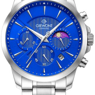 Zegarek Męski Giewont Chronograph Sapphire Srebrno Niebieski GW9460-B3