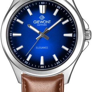 Zegarek Męski Giewont Elegance Sapphire Brązowo Niebieski GW5160-A4
