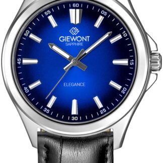 Zegarek Męski Giewont Elegance Sapphire Czarno Niebieski GW5160-A6