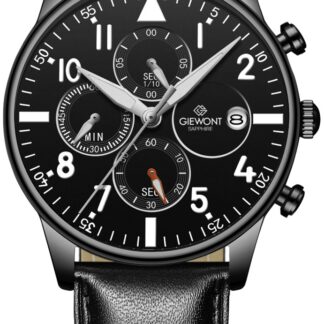 Zegarek Męski Giewont Chronograph Sapphire Czarny GW5630-A1