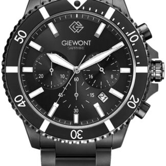 Zegarek Męski Giewont Chronograph Sapphire Czarny GW3970-B4