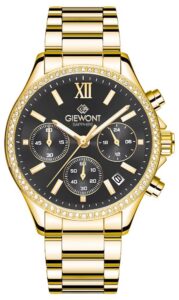 Zegarek Damski Giewont Sapphire Złoto Czarny GW3670-B3