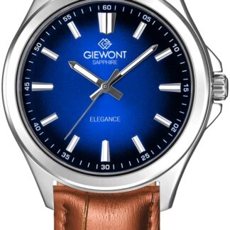Zegarek Męski Giewont Elegance Sapphire Brązowo Niebieski GW5160-A7