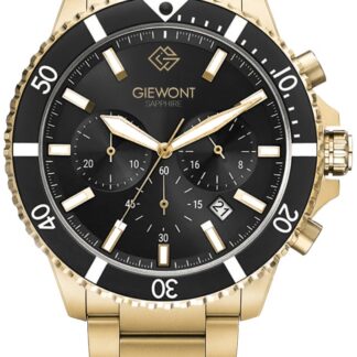 Zegarek Męski Giewont Chronograph Sapphire Złoto Czarny GW3970-B7