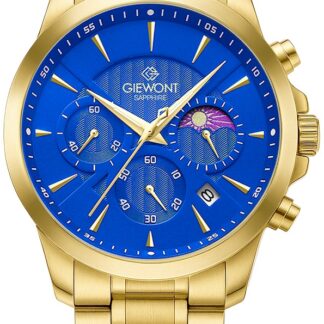 Zegarek Męski Giewont Chronograph Sapphire Złoto Niebieski GW9460-B5
