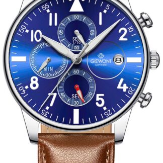 Zegarek Męski Giewont Chronograph Sapphire Brązowo Niebieski GW5630-A6
