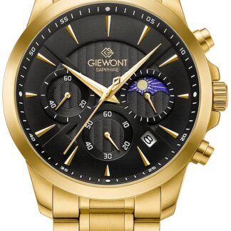 Zegarek Męski Giewont Chronograph Sapphire Złoto Czarny GW9460-B4