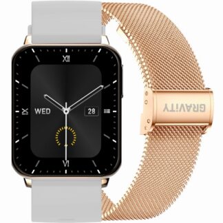 Smartwatch Gravity Różowe Złoto Szary 2 Paski GT17-4