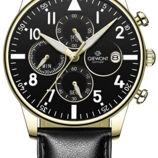 Zegarek Męski Giewont Chronograph Sapphire Czarno Złoty GW5630-A4