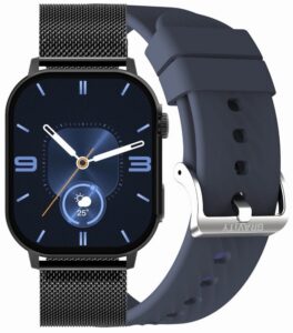 Smartwatch Damski GRAVITY GT15-12 Granatowy Pasek Silikonowy + Czarna Bransoleta