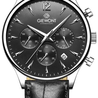 Zegarek Męski Giewont Chronograph Sapphire Czarno Srebrny GW6310-A2