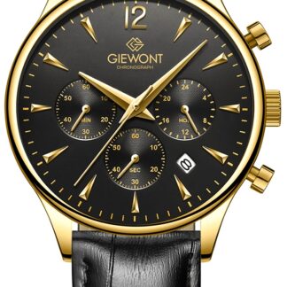 Zegarek Męski Giewont Chronograph Sapphire Czarno Złoty GW6310-A4