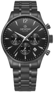 Zegarek Męski Giewont Chronograph Sapphire Czarny GW6310-B1