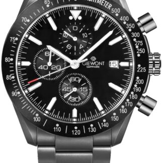 Zegarek Męski Giewont Chronograph Sapphire Czarny GW8720-B1