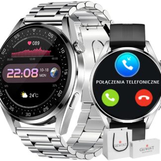 Smartwatch GIEWONT Vertex SmartCall GW450-4 Silver/Carbon Silikon