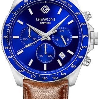 Zegarek Męski Giewont Chronograph Sapphire Brązowo Niebieski GW3520-A5