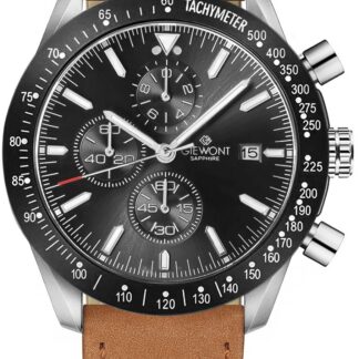 Zegarek Męski Giewont Chronograph Sapphire Brązowo Czarny GW8720-A1