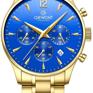Zegarek Męski Giewont Chronograph Sapphire Złoto Niebieski GW6310-B5