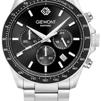 Zegarek Męski Giewont Chronograph Sapphire Srebrno Czarny GW3520-B2