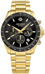 Zegarek Męski Giewont Chronograph Sapphire Złoto Czarny GW3520-B4