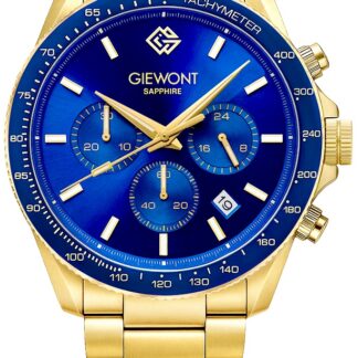 Zegarek Męski Giewont Chronograph Sapphire Złoto Niebieski GW3520-B5