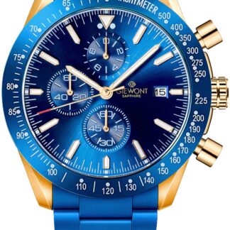 Zegarek Męski Giewont Chronograph Sapphire Niebiesko Miedziany GW8720-B5
