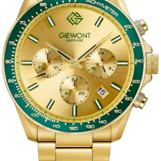Zegarek Męski Giewont Chronograph Sapphire Złoto Zielony GW3520-B6